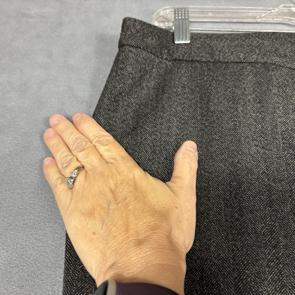 Lauren Ralph Lauren Size 14 Wool Herringbone Dress Pants Gray Black Lined - Picture 4 of 10